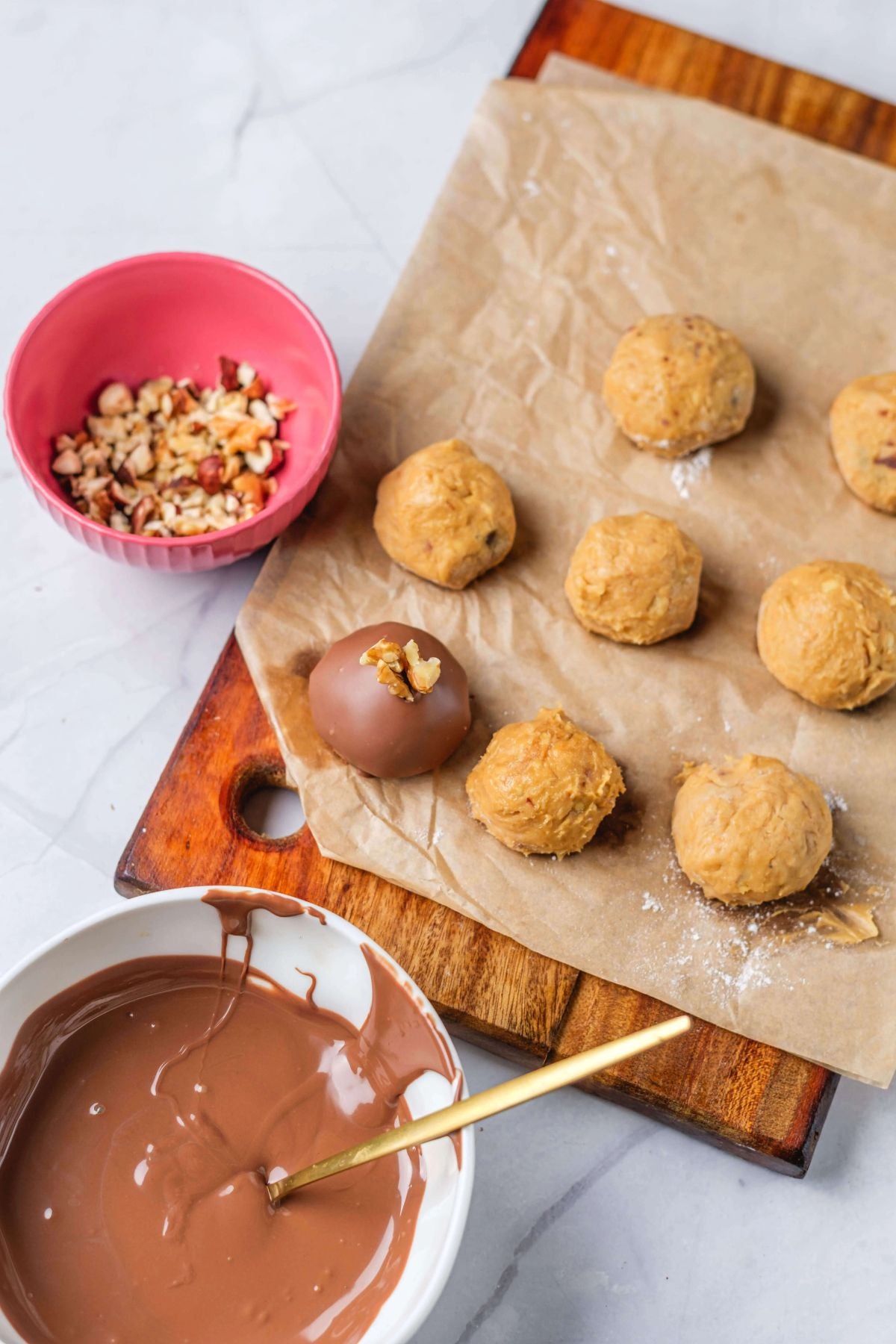 Peanut Butter Balls Filled with Nutella — PLR Recipe